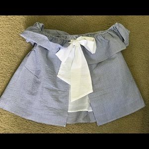 Lauren James Bow Back Off the Shoulder Top XL